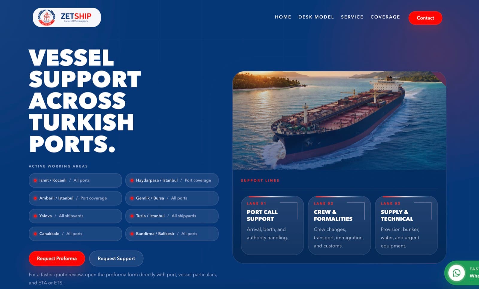 Zet Ship product interface screenshot